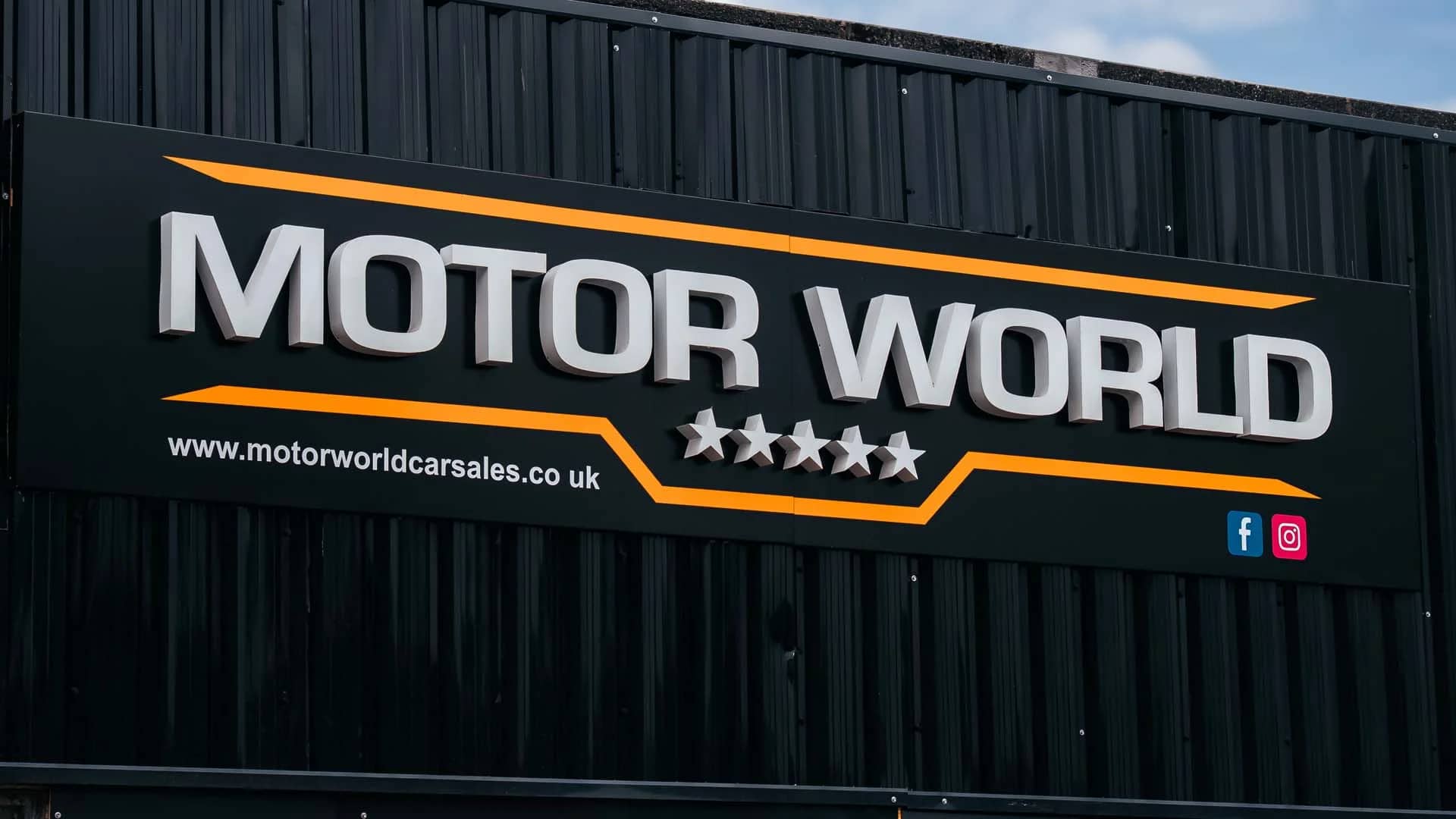 MotorWorld signage on the front of the Walkden unit